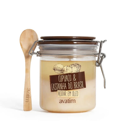 AVATIM - Scrub naturale zucchero in olio Cupuaçu e Noci Brasiliane 500g