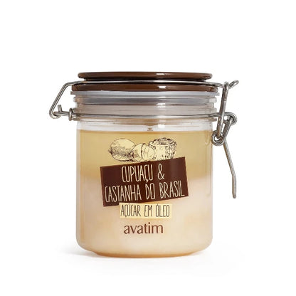 AVATIM - Scrub naturale zucchero in olio Cupuaçu e Noci Brasiliane 500g